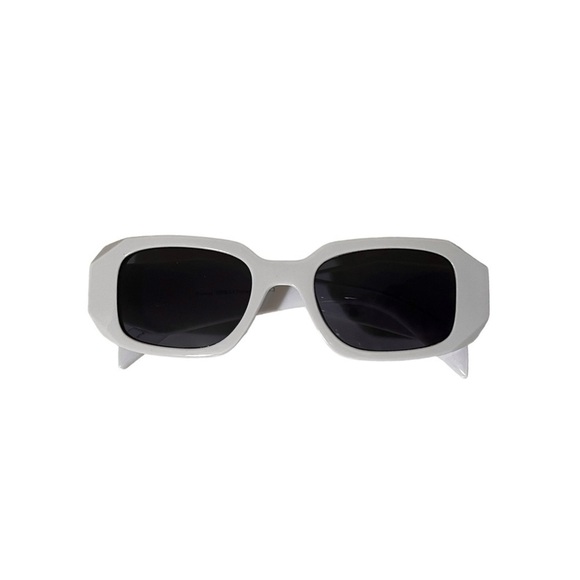 NEW - Kits Vintage Rectangular Style White Sunglasses Womens - Picture 3 of 8